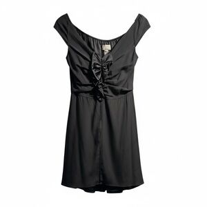 Zac Posen Black Silk Dress 10 NEW Ruffle Front Sleeveless Old Money $1395 LBD